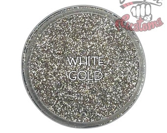 WHITE GOLD  || Opaque Fine Glitter, Solvent Resistant