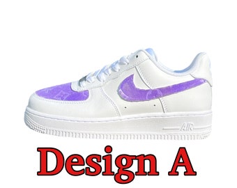 Any color | Custom Velvet Fabric | Kids AF1 (Regular or Rope laces) White or Black base shoe
