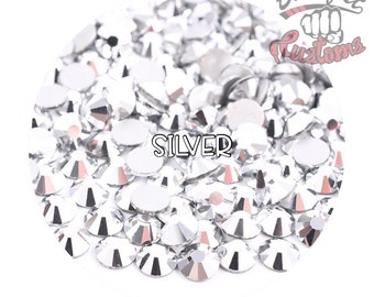 Glass Rhinestones || Silver || Flat Back Non-Hotfix