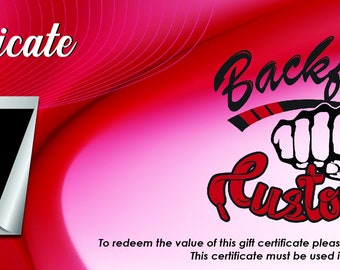 25 Dollar Gift Certificate || Include the receivers name in the notes of the order