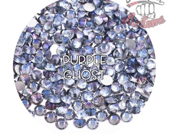 Glass Rhinestones || Purple Ghost || Flat Back Non-Hotfix