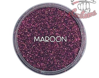 MAROON || Opaque Fine Glitter, Solvent Resistant