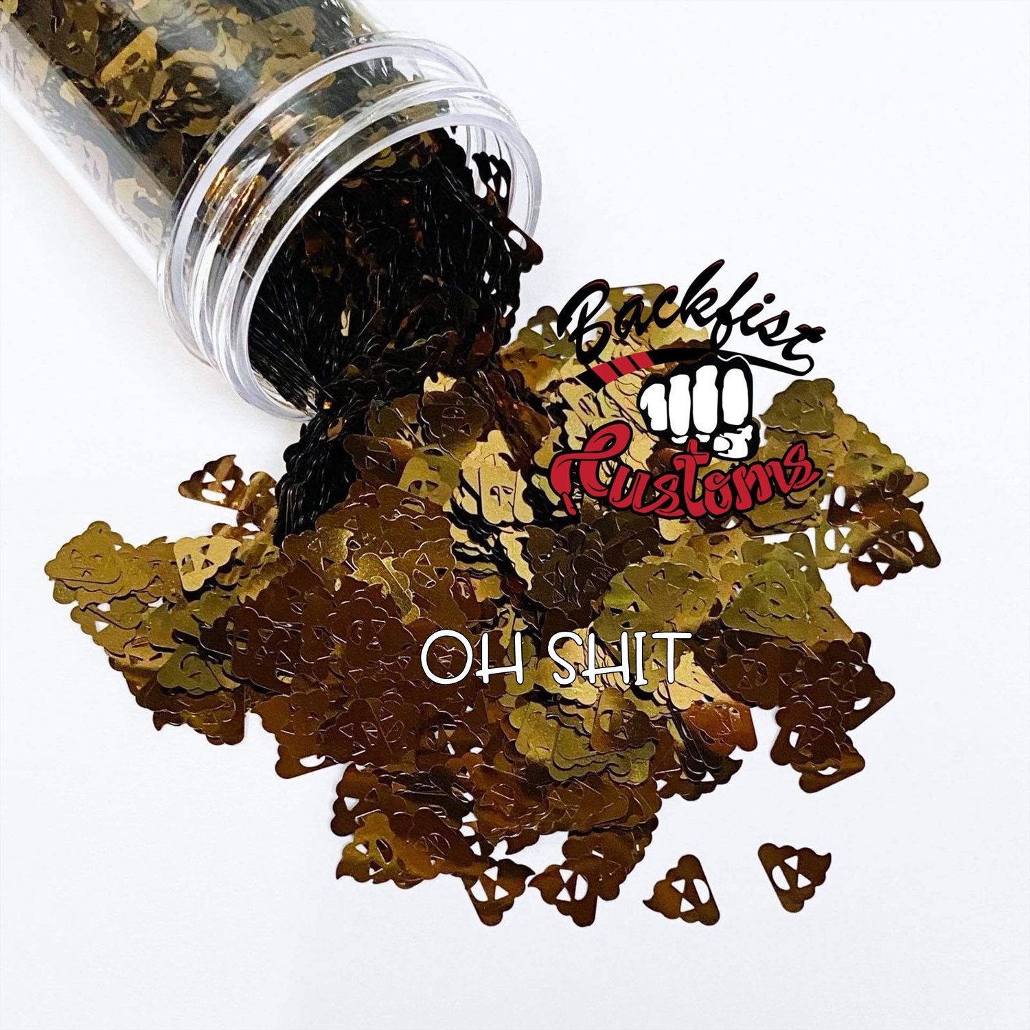 OH SHT Poop Emoji Glitter Etsy