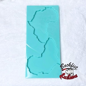 CUSTOM AFRICA Coaster Pair Bigger Sizes || 5.25in x 6.25in each 1/4in deep