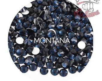 Glass Rhinestones || Montana || Flat Back Non-Hotfix