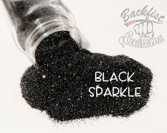 BLACK SPARKLE || Opaque Fine Custom BFC Mix, Solvent Resistant