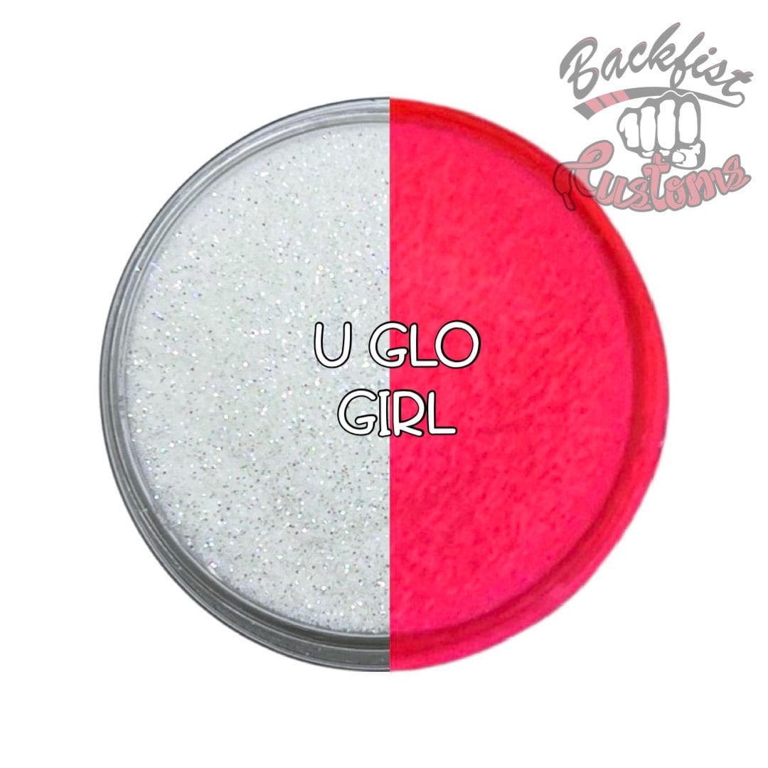 U GLO GIRL Phosphorescent Glitter Hot Pink Glow in the Etsy