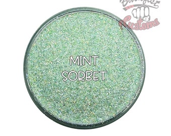 MINT SORBET  || Transparent Fine Glitter, Solvent Resistant