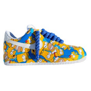 CAMO  | Custom Adult Fabric AF1 (Regular or Rope laces) White or Black base shoe