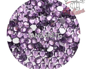 Glass Rhinestones || Tanzanite || Flat Back Non-Hotfix