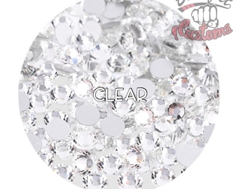 Glass Rhinestones || Clear || Flat Back Non-Hotfix