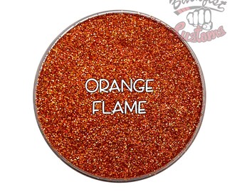 ORANGE FLAME || Opaque Fine Glitter, Solvent Resistant