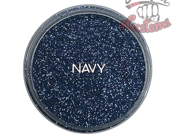 NAVY  || Opaque Fine Glitter, Solvent Resistant