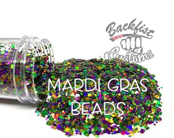 MARDI GRAS BEADS || Multi Shaped Dot Mix