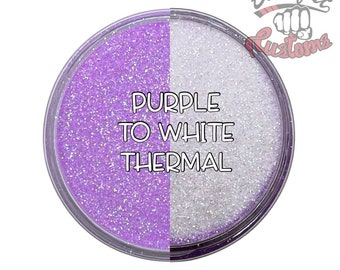 THERMAL PURPLE to WHITE || Heat Activated Glitter changes from Purple to Colorless