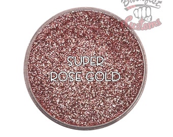 SUPER ROSE GOLD || Opaque Fine Glitter, Solvent Resistant