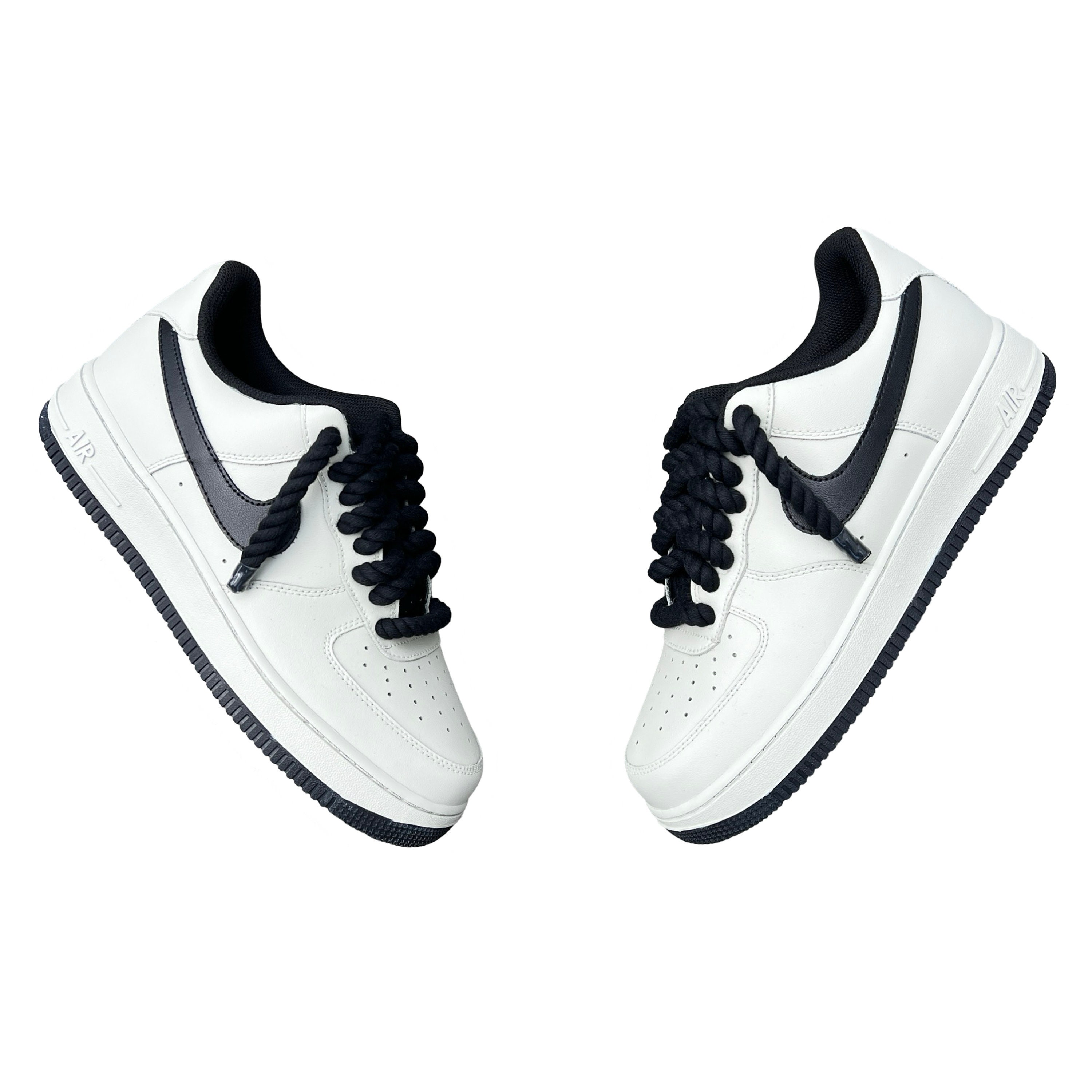 Black af1 white laces deals