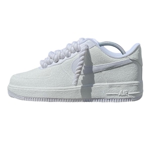 Solid Color Custom Adult Glitter AF1 (Regular or Rope laces) White or Black base shoe