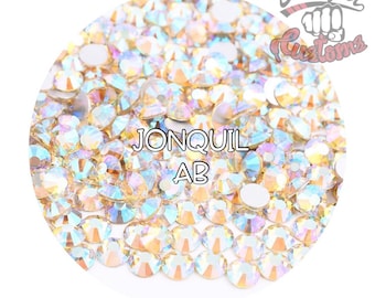 Glass Rhinestones || Jonquil AB || Flat Back Non-Hotfix