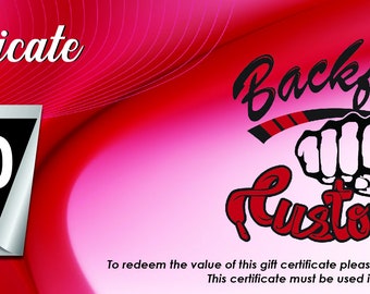 100 Dollar Gift Certificate || Include the receivers name in the notes of the order