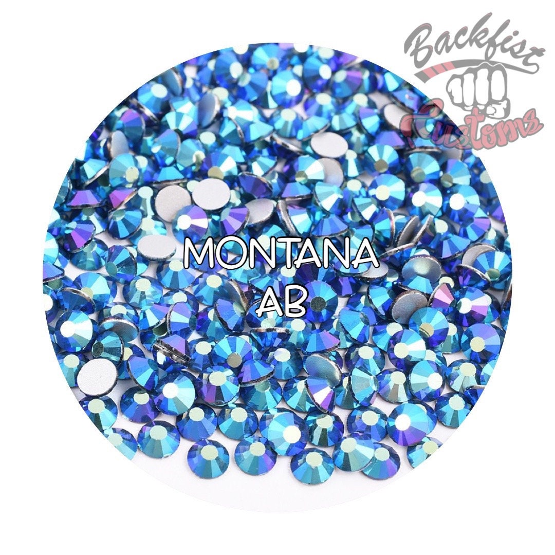 Montana AB Flatback Crystal Rhinestones