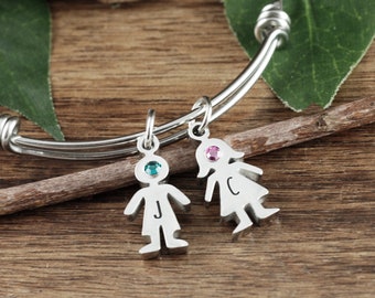 Pulsera de la niña del niño, pulsera de la mamá personalizada, regalo del día de las madres, regalos del cumpleaños de la mamá, pulsera de la mamá, regalo de la mamá, pulsera del brazalete del personal