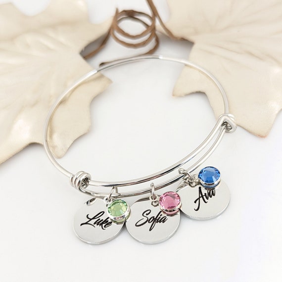 Grandma Gift, Personalized Gift, Custom Birthstone Bracelet, Gifts