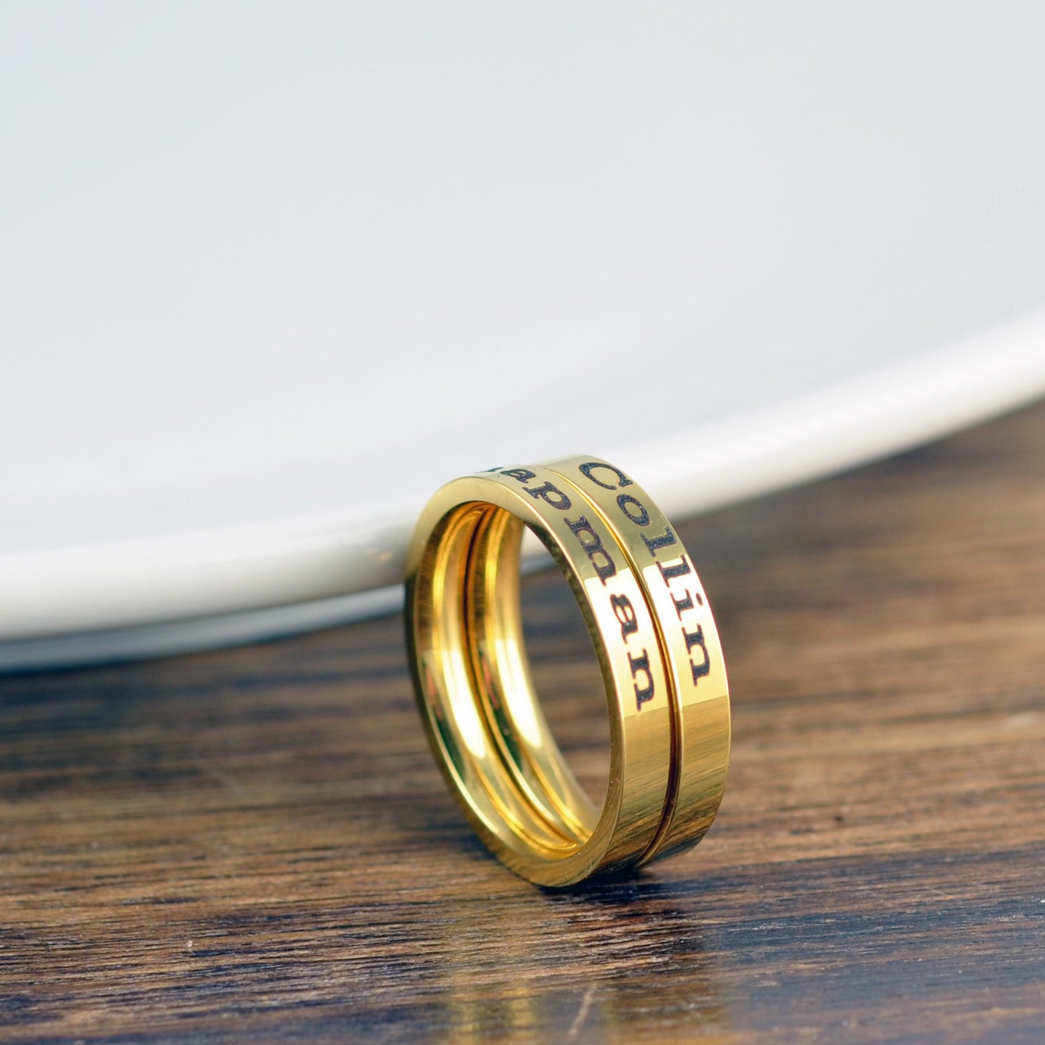 rings with names on them