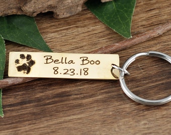 Actual Dog Paw Keychain, Pet Memorial Keychain, Loss of Pet Gift, Actual Footprint, Memorial Jewelry, Children's Hand, Hand Print Keepsake