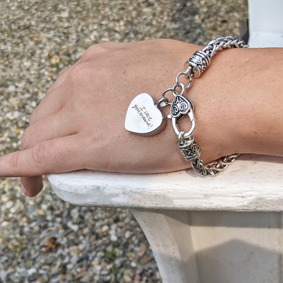 Snapklik.com : Personalized Sympathy Bracelets For Women Memorial Gifts For  Loss Of Loved One Custom Memory Cuff Bereavement Secret Message Engraved  Grief Jewelry For Women