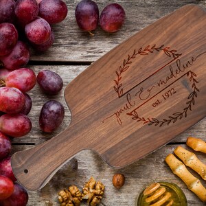 Personalized Engraved Cheese Board Wedding, Anniversary, Housewarming, Birthday, Corporate, Real Estate Gift. Personalized Cutting Board image 3