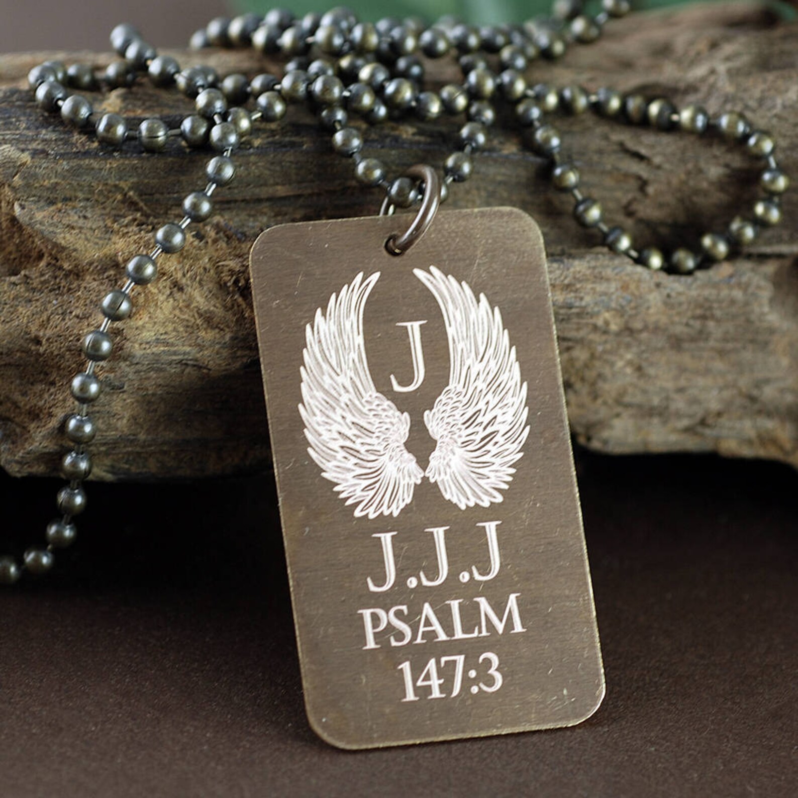 Personalized Memorial Mens Necklace Vintage Men's Etsy