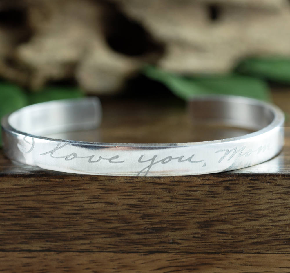 Actual Handwriting Cuff Bracelet Signature Cuff Bracelet Etsy