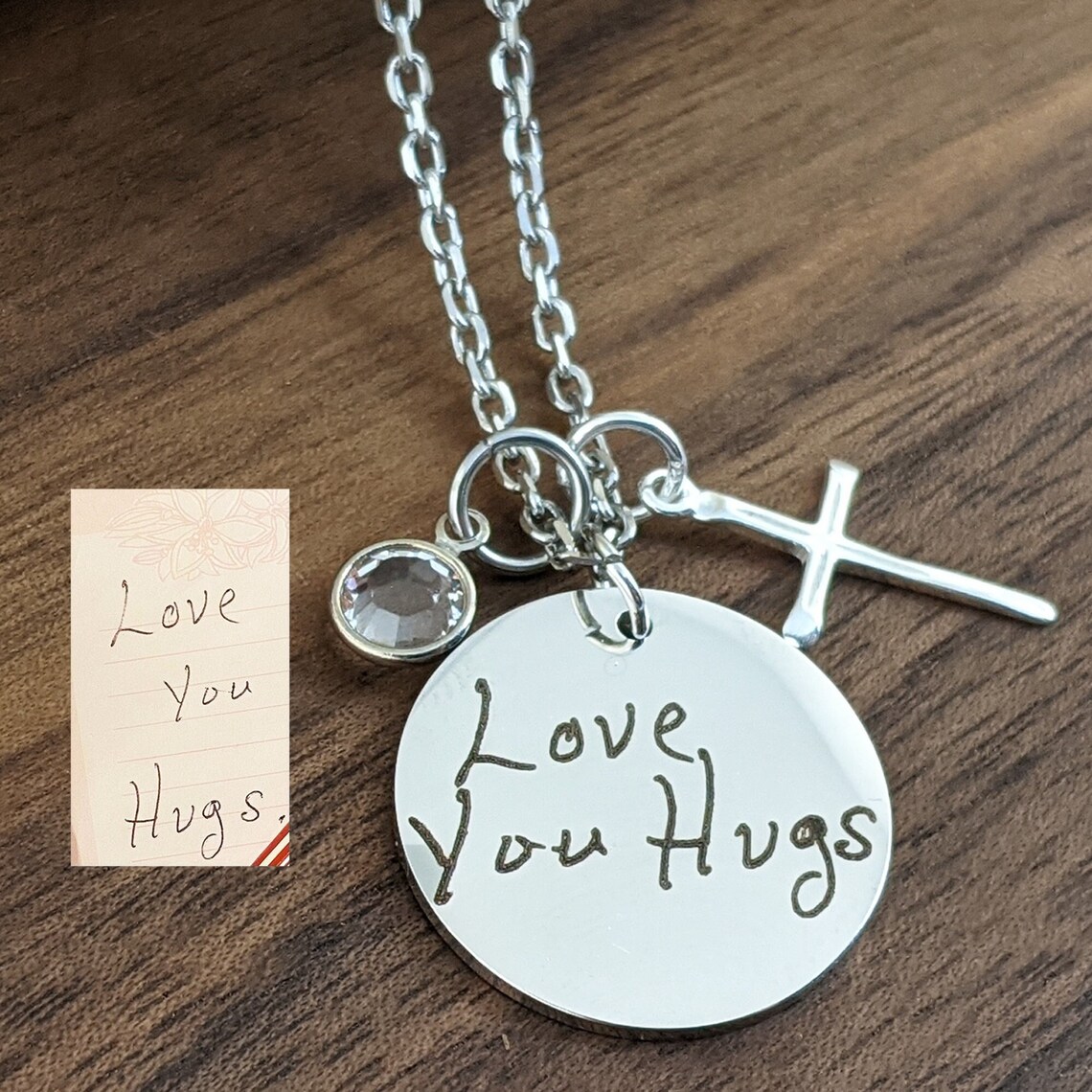 Custom Handwriting Necklace Actual Handwriting Necklace Etsy