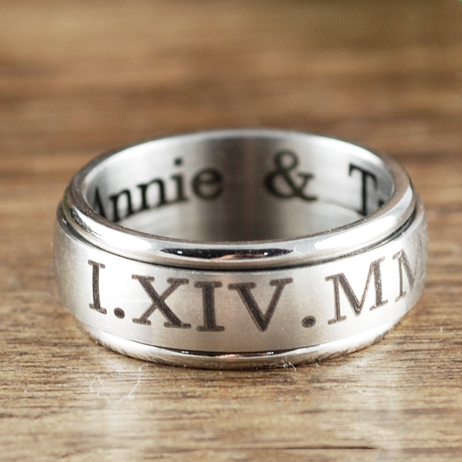 Personalized Engraved Rings Engraved Rings for Men - Etsy