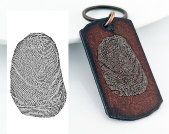 Actual Footprint Keychain, Memorial Fingerprint Keychain, Fingerprint Jewelry, Custom Fingerprint Jewelry, Loved Ones Fingerprint