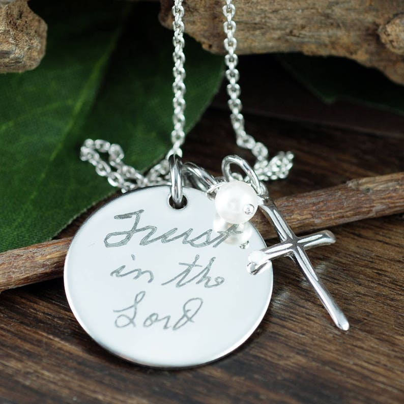 Handwritten signature necklace image