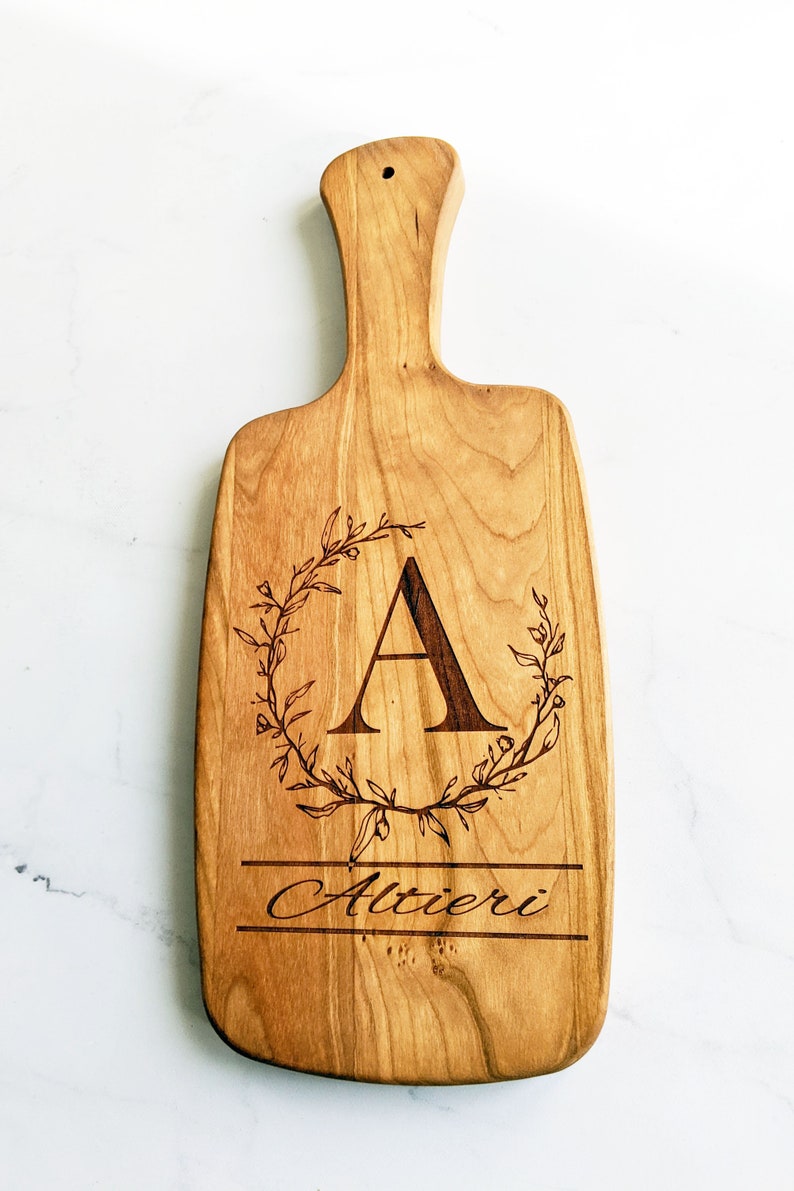Personalized Engraved Cheese Board Wedding, Anniversary, Housewarming, Birthday, Corporate, Real Estate Gift. Personalized Cutting Board image 2