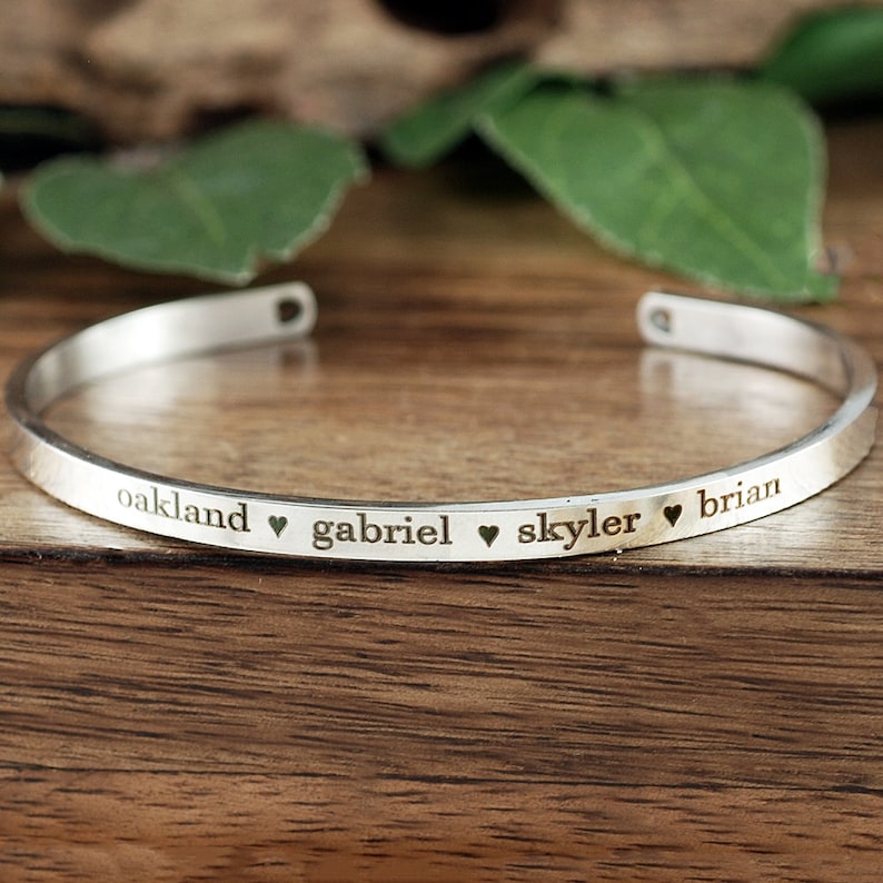 Engraved Cuff Bracelet Custom Engraved Cuff Engraved Cuff Etsy