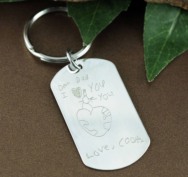 Kids Drawing Keychain Child's Artwork Keychain Gift for Etsy