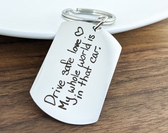 Handwriting Jewelry Actual Handwriting Keychain Gift for Her Personalized Handwriting Gift Gift for Daughter Memorial Signature Sentimental