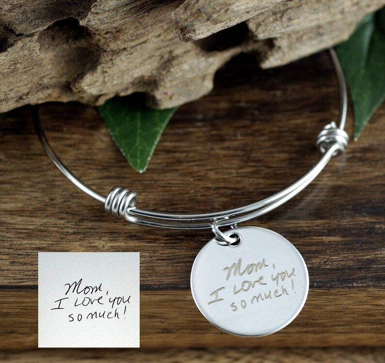 Handwriting Charm Bracelet Handwriting Jewelry Custom Etsy