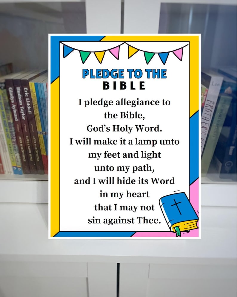 Pledge Border Pledge to the Bible - BOLD Printable - Etsy