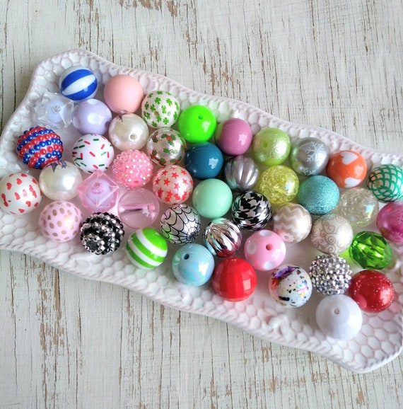 BULK PRICE 12 100ct 20mm Random Mix Bubblegum Beads 100ctgumball