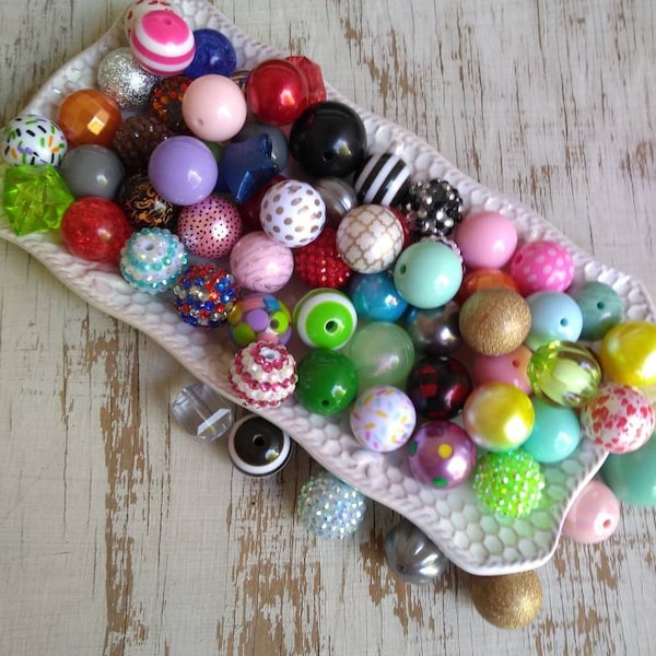 BULK PRICE 100ct 12-26mm random mix bubblegum beads gumball chunky necklace girl's jewelry wholesale see description random grab bag