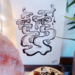 DOUBLE CAP || Pen &#39;n Ink PSYCHEDELIC Drawing