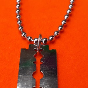 Mini Stainless Steel Razor Blade Necklace image 3