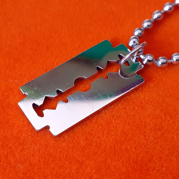 Mini Stainless Steel Razor Blade Necklace