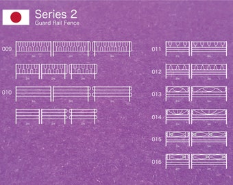 1:150 Scale Guard Rail Fences (Japan) Series 2