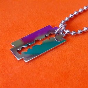 Mini Stainless Steel Razor Blade Necklace image 2